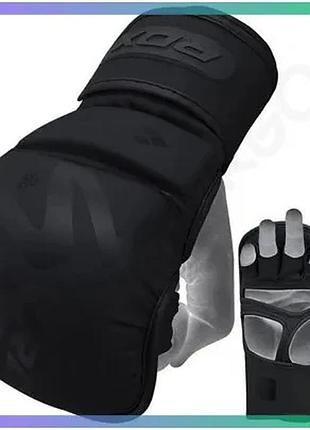 Тренувальні рукавиці rdx grappling gloves shooter t-15 чорні xl для мма унісекс спортивні рукавички sku_gsr-t15mb