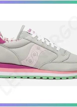 Кросівки saucony jazz triple сірі жіночі 37,5 23см спортивні кросівки для активного відпочинку sku_60579-3