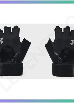 Рукавички under armour для тренинга m's weightlifting gloves черные для мужчин с защитой и поддержкой sku_1369830-001