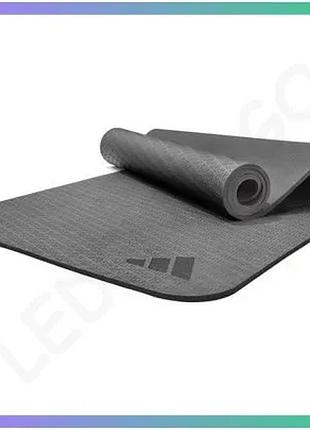Килимок для йоги adidas yoga mat черный 183 х 61 х 1 см для йоги и фитнеса гипоаллергенный sku_adyg-10003bk