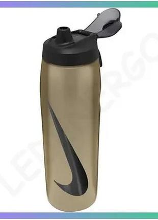 Пляшка nike refuel з кришкою для бігу 946 мл золотиста чорна унісекс для спорту та активного відпочинк sku_n.100.7670.728.32