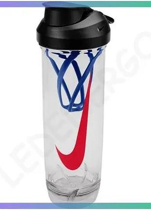 Пляшка nike tr recharge shaker bottle 2.0 709 мл синя червона чорна спортивна пляшка для води sku_n.101.0724.945.24