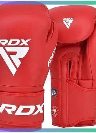 Боксерські рукавиці rdx червоні 10 унцій для боксу унісекс з покращеним захистом зап'ястя та комфортом sku_bgr-as1r