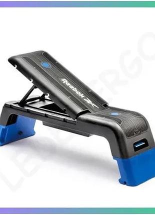 Степ-платформа reebok deck синяя 121,5 х 33,7 х 35 см универсальная для фитнеса и аэробики sku_rap-15170bl