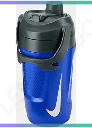 Пляшка для води nike fuel jug 1182 мл синя спортивна пляшка з ручкою для зручного перенесення sku_n.101.3797.405.40