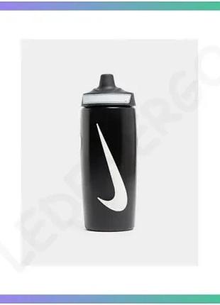 Пляшка nike refuel bottle 532 мл черная белая унисекс для спорта и активного отдыха sku_n.100.7665.091.18