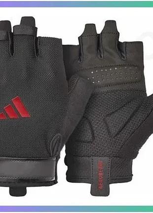 Рукавички для тренінгу adidas essential training gloves чорні червоні унісекс s для спорту та фітнесу sku_adgb-15001rd
