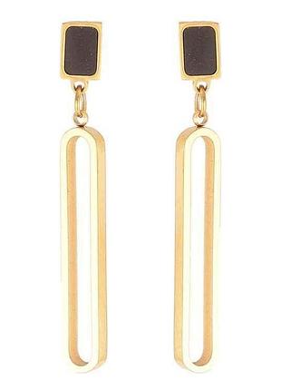Серьги пусеты ttm stainless steel 14k декоративные подвески (335953) 4,2см тм xuping