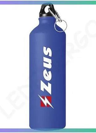 Спортивная алюминиевая бутылка zeus 770 мл голубая для воды унитекс для активного отдыха sku_z01387