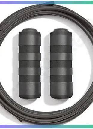 Скакалка adidas speed rope чорна 3 м для кардіотренувань унісекс з регульованою довжиною та комфортним sku_adrp-12234-nl
