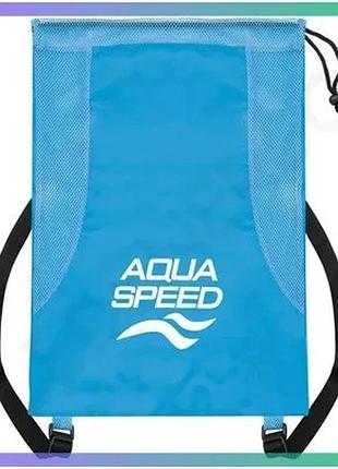 Сітчастий рюкзак aqua speed mesh back pack бірюзовий чорний для водних видів спорту 51x36 см унісекс sku_630-02