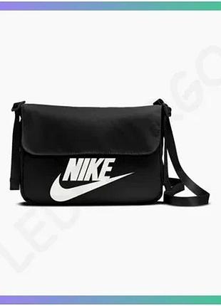 Сумка крос-боді nike w nsw futura 365 чорна для жінок 22х16х6см спортивна сумка для спорту sku_cw9300-010
