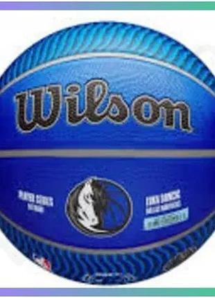 Баскетбольний м'яч wilson nba player icon outdoor luka синій розмір 7 для гри на вулиці та в залі sku_x00000033547