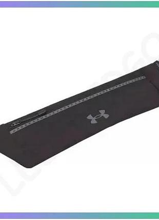 Сумка на пояс under armour velociti run belt чорна 33,3 х 8,9 см для спорту унісекс водозахисна sku_1388914-003