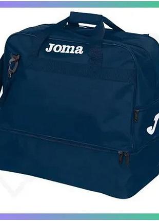 Спортивна сумка joma training iii темно-синя 48х49х29 см для футболу унісекс з відділенням для взуття sku_400007.300