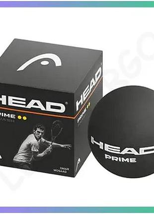 М'яч для сквошу head prime squash ball black чорний жовтий для дорослих унісекс для гри в сквош sku_287-306