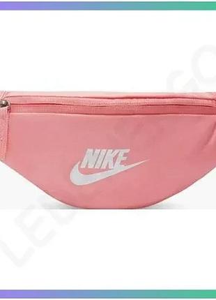 Сумка на пояс nike heritage s waistpack 1l рожевий жіноча 28х8х13 см спортивна сумка для міста sku_db0488-611