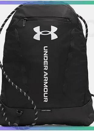Рюкзак under armour hustle sackpack 22l чорний спортивна сумка для чоловіків і жінок універсальна сумк sku_6000519-001
