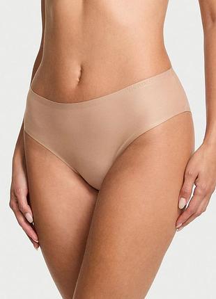 Еластичні безшовні трусики-бікіні body by victoria flex mid-rise bikini panty бежеві оригінал victoria's secret