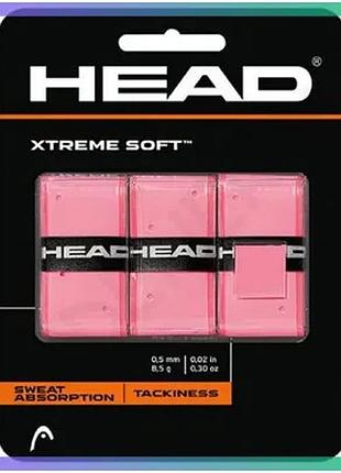 Обмотка head xtremesoft grip overwrap рожевий для тенісної ракетки унісекс 3 шт для комфортного захопл sku_285-104 pink