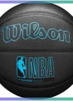 Баскетбольный мяч wilson nba forge plus charcoal 7 для игры в зале и на улице композитная кожа sku_wz2016803xb7