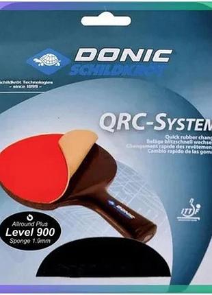 Накладки для настольного тенниса donic qrc champion красно-черные 2 самоклеящиеся 1,9 мм для игры sku_752575