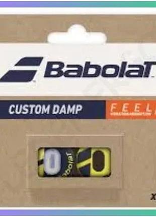 Віброгасник babolat custom damp 2 чорний жовтий для тенісної ракетки унісекс поглинання вібрацій sku_700130-142