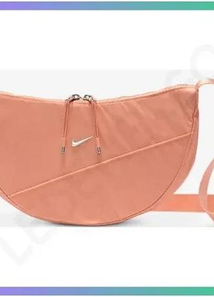 Сумка через плече nike aura crescent crossbody 4l помаранчева жіноча 30х18х10 см спортивний стиль sku_hq4370-844