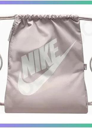 Рюкзак-мішок nike nk heritage drawstring 13l сірий універсальний 33 х 43 см для спорту і повсякденного sku_dc4245-009