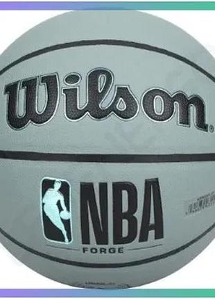 Баскетбольний м'яч wilson nba forge bskt синій сірий розмір 7 композитна шкіра для гри у баскетбол sku_wtb8203xb07