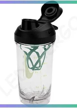 Пляшка nike tr recharge shaker bottle 16 oz 470 мл прозрачная черная зеленая желтая для спорта шейкер sku_n.101.2242.943.16
