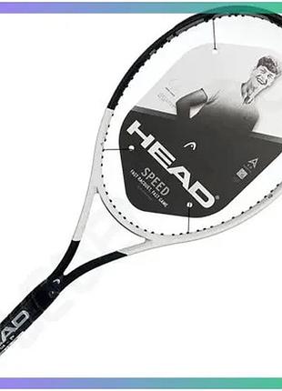 Ракетка для тенісу head speed mp 2024 gr4 300г 100in2 біла чорна для середнього та просунутого рівня г sku_236014