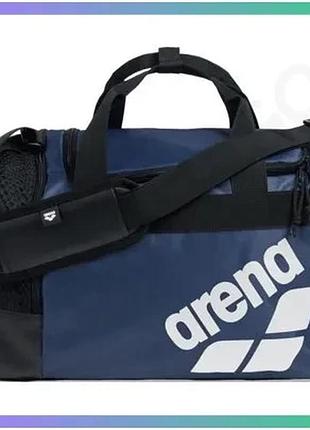 Спортивная сумка arena all set duffle 25l темно-синяя для плавания и спорта 40x25x25 см sku_010236-400