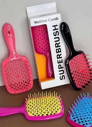 Расческа супер браш hollow comb силиконовая ворс (21*9*5см) 210913 тм eстет