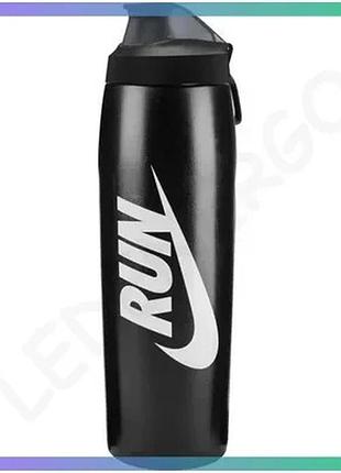 Пляшка nike refuel bottle locking lid 32 oz черная белая 946 мл спортивная бутылка для воды sku_n.101.5233.069.32
