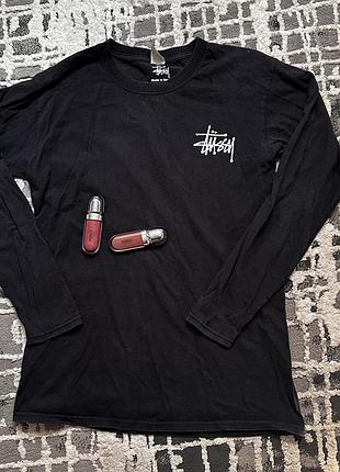 Лонгслів stüssy basic logo black