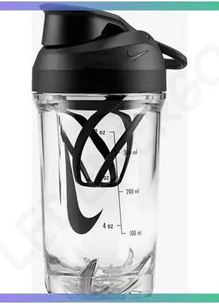 Пляшка nike tr recharge shaker bottle 473 мл черная спортивная бутылка для воды шейкер sku_n.101.2242.910.16