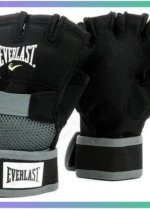Бинти-рукавички everlast evergel hand wraps чорні уні m для боксу захист рук під час тренувань sku_4355bm
