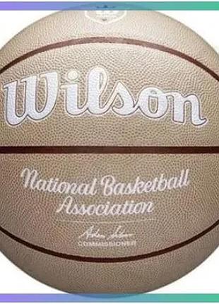 Баскетбольний м'яч wilson nba forge plus heritage коричневий синтетична шкіра розмір 7 для гри у баске sku_wz2008801xb7