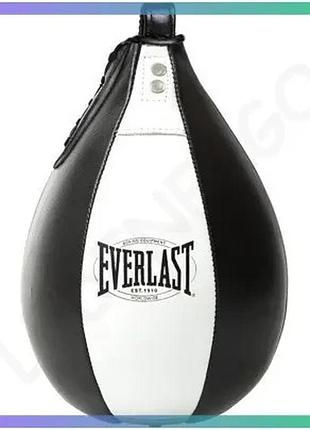 Боксерская груша everlast 1910 speed bag черная белая 22,5 x 15 см для тренировок бокса sku_p00002114