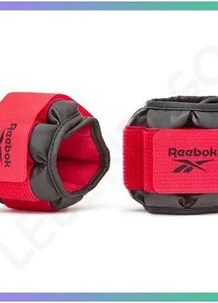 Обважнювачі для щиколоток та зап'ясть reebok premium ankle чорний червоний унісекс 0.5 кг для фітнесу sku_rawt-11310