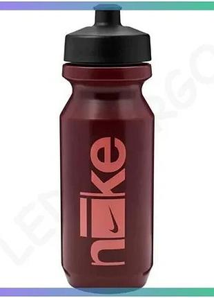 Пляшка для води nike big mouth bottle 2.0 650 мл бордова спортивна пляшка для тренувань унісекс sku_n.000.0043.672.22