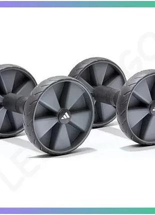 Ролики для пресса adidas core rollers черные универсальные для тренировки кора и мышц 120 кг sku_adac-11604gr