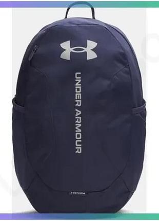 Рюкзак under armour hustle lite 26,5l темно-синій спортивний рюкзак для навчання та активного відпочин sku_6000399-410
