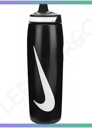 Пляшка nike refuel bottle 32 oz чорна біла 946 мл унісекс спортивна пляшка для води sku_n.100.7667.091.32