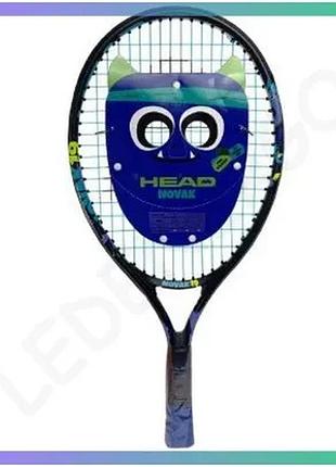 Тенісна ракетка head novak 19 синя 2024 для дітей алюмінієва 19 дюймів легка ракетка для тенісу sku_235034