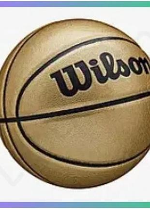Баскетбольний м'яч wilson gold comp size 7 композитна шкіра для гри на вулиці та в залі унісекс sku_wtb1350xb07