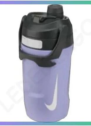 Пляшка для води nike fuel jug 1182мл фіолетова чорна з ергономічною ручкою унісекс для спорту і повсяк sku_n.100.3110.503.40