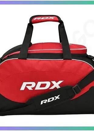 Спортивна сумка rdx gym kit bag чорна червона 58,5 х 28 см рюкзак для спорту унісекс sku_gkb-r1b