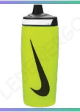 Пляшка nike refuel bottle 532 мл лимонний чорний спортивна пляшка для води унісекс sku_n.100.7665.753.18